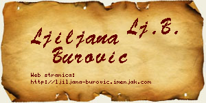 Ljiljana Burović vizit kartica